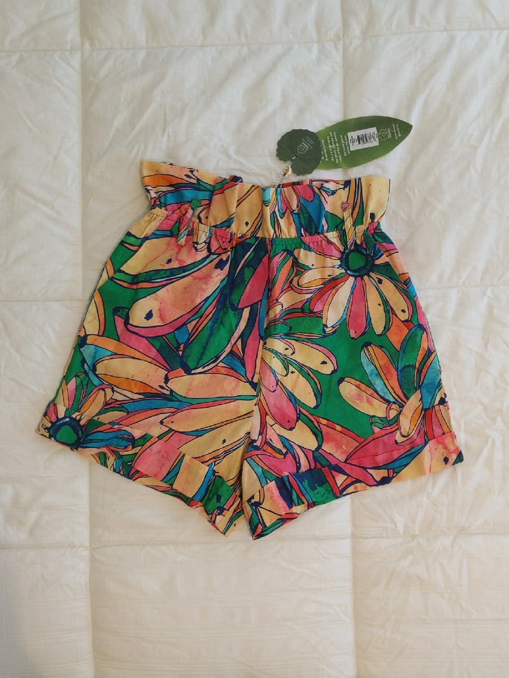 FARM Rio Tropical Floral Paperbag Shorts Multicolor- Small NWT